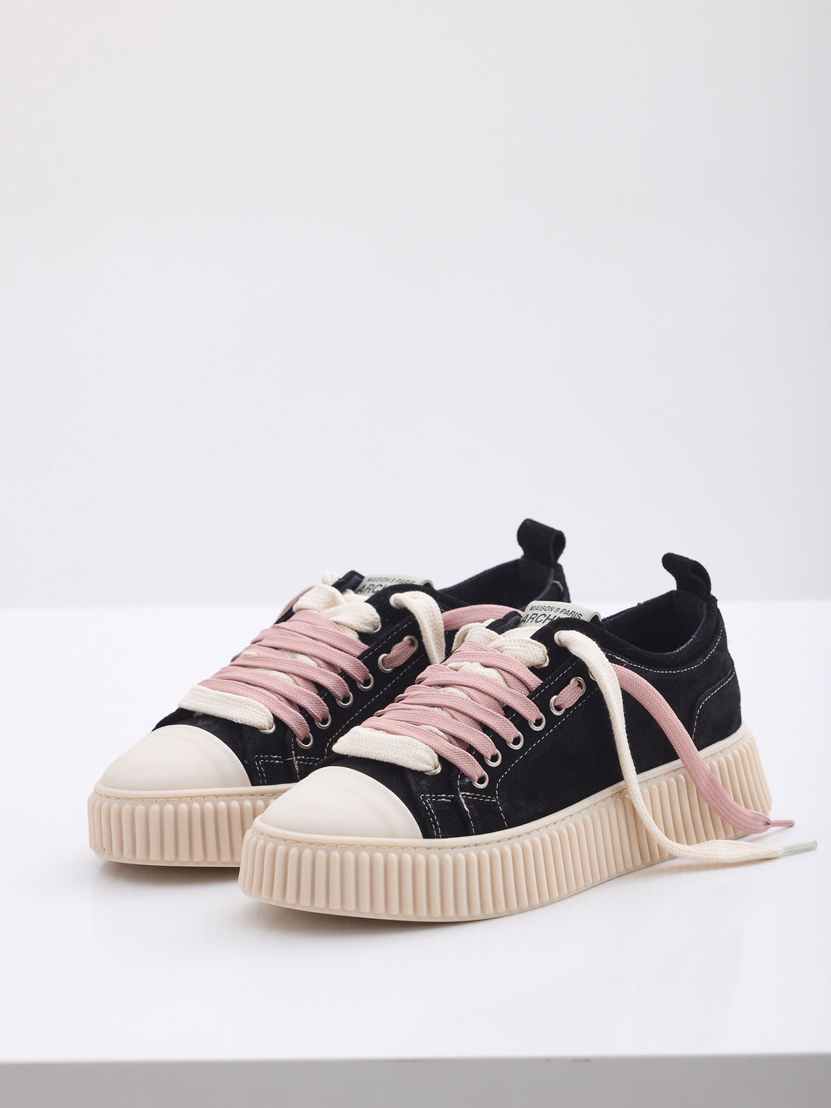 MAISON 9 PARIS Sneakers - Black Double Laces