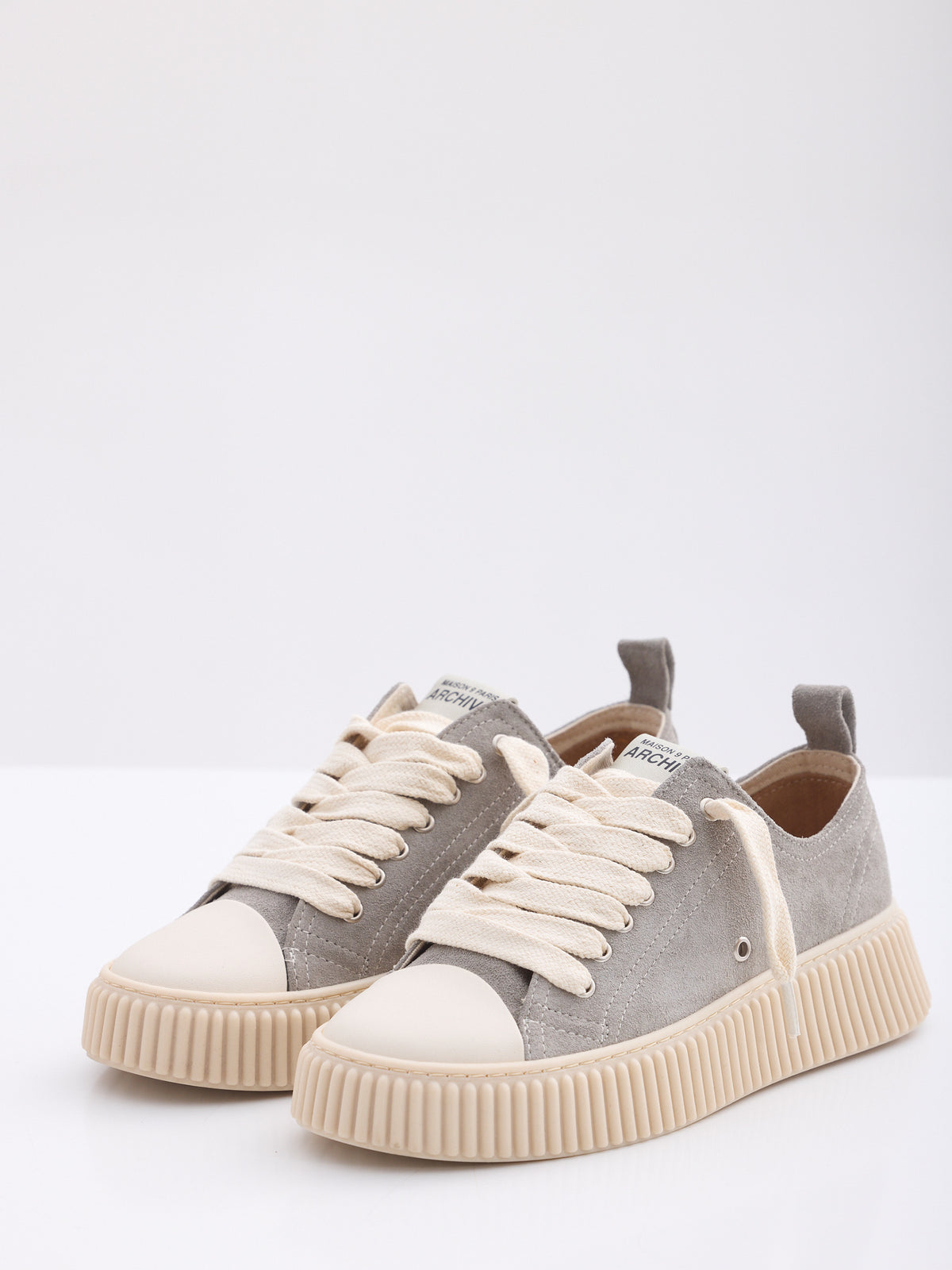 MAISON 9 PARIS Sneakers - Gray Suede Leather