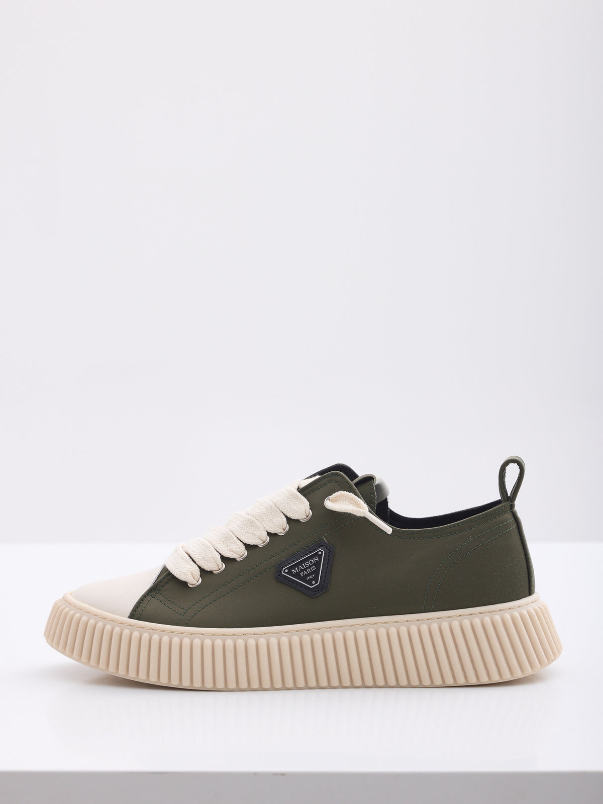 MAISON 9 PARIS Sneakers - Green Leather Plate