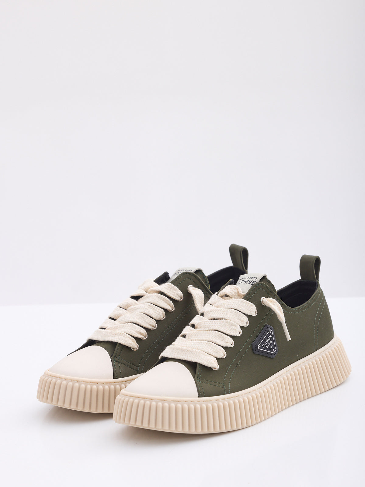 MAISON 9 PARIS Sneakers - Green Leather Plate