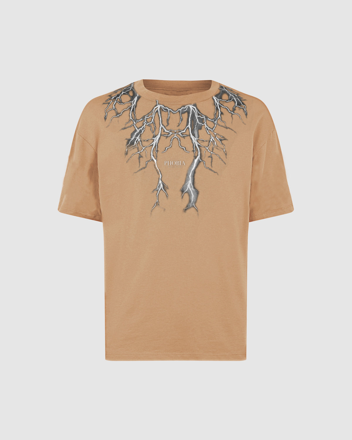PHOBIA ORANGE T-SHIRT WITH GREY LIGHTNING