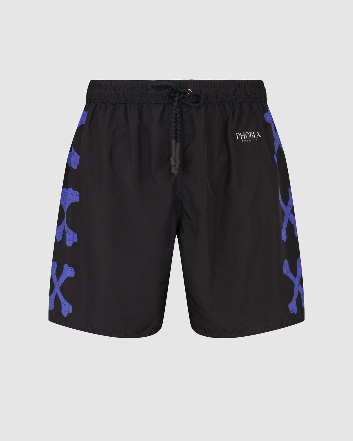 PHOBIA BLACK SWIMWEAR WITH PURPLE BONES
