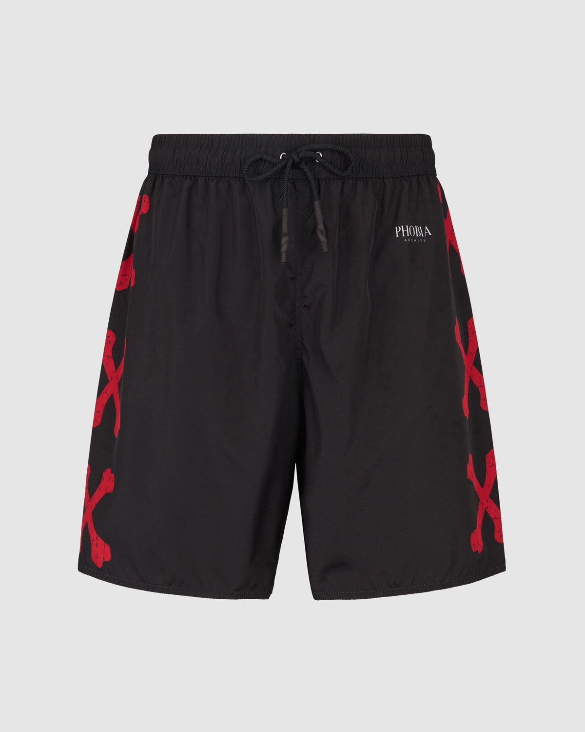 PHOBIA BLACK SWIMWEAR WITH RED BONES