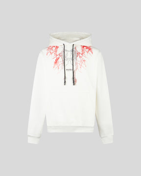 PHOBIA WHITE HOODIE WITH RED GREY LIGHTNING