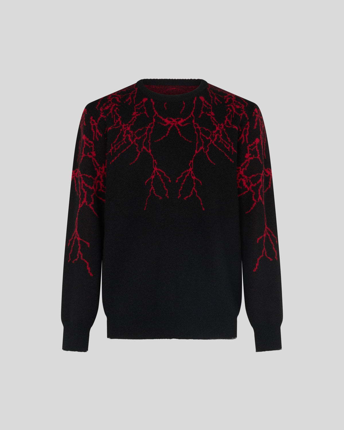 PHOBIA BLACK JUMPER WITH RED LIGHTNING
