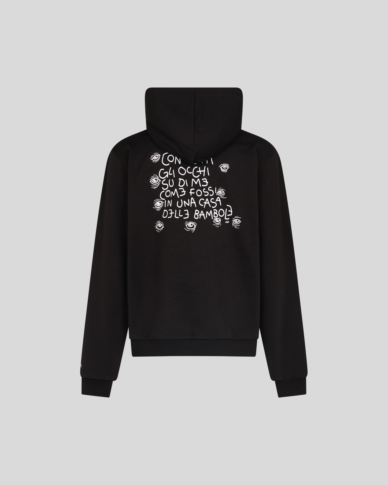 PHOBIA BLACK HOODIE WITH TDC PLEASE PRINT