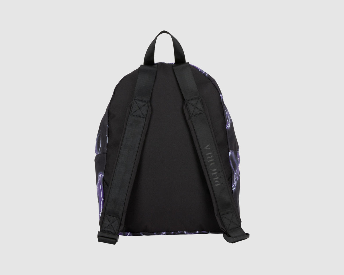 PHOBIA BLACK BACKPACK WITH PURPLE LIGHTNING