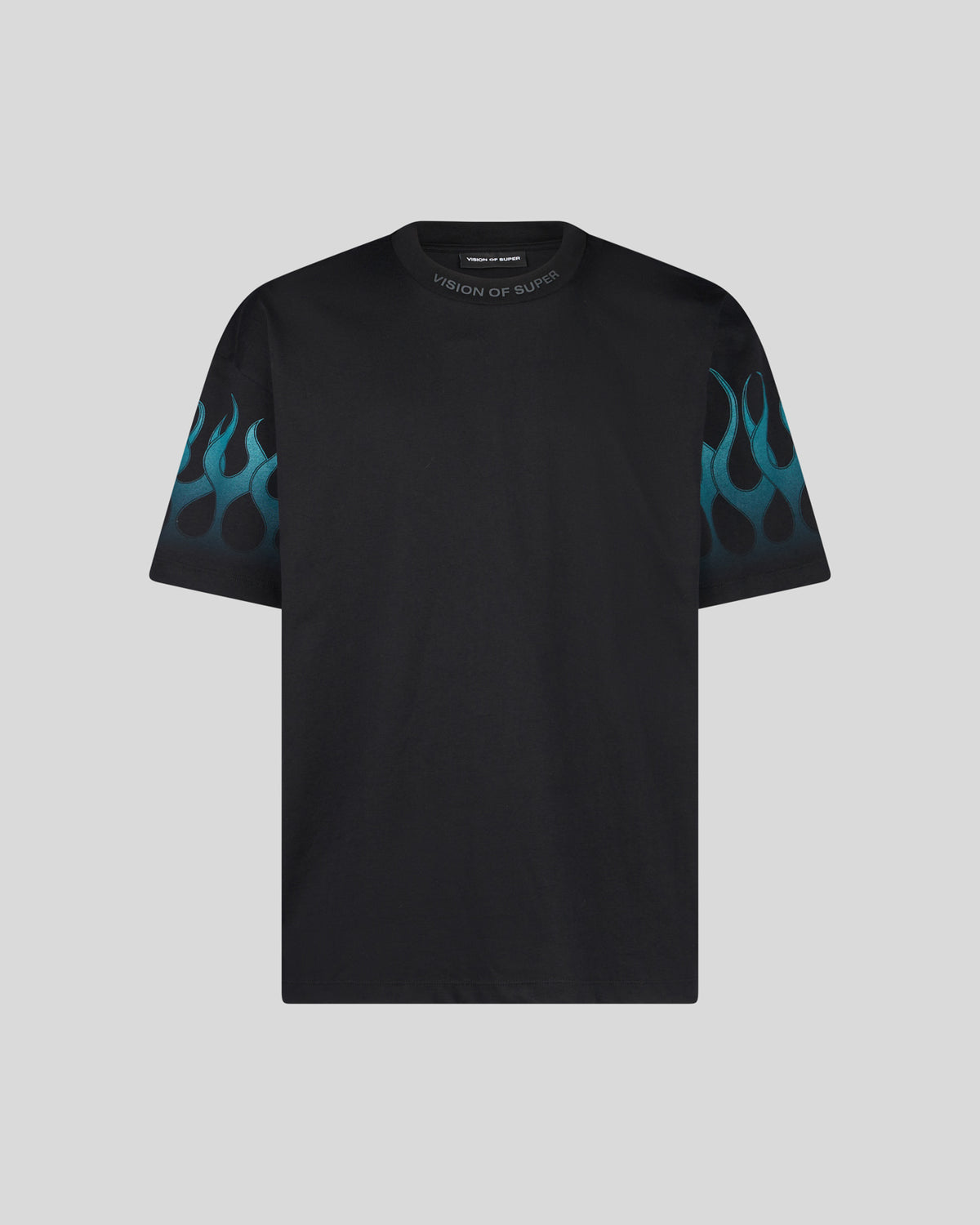 VISION OF SUPER BLACK TSHIRT WITH TIFFANY RACING FLAMES