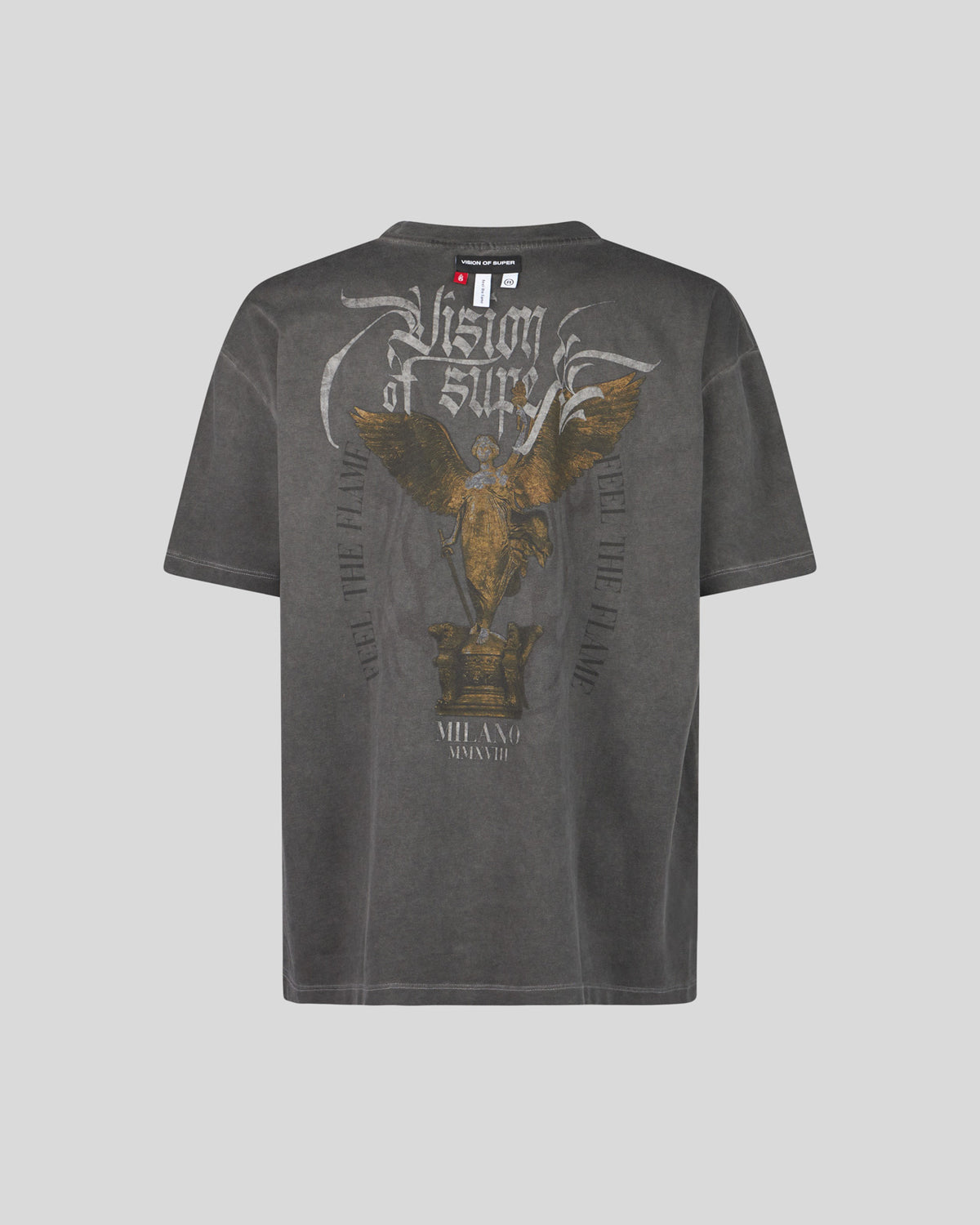 VISION OF SUPER STONEWASH T-SHIRT WITH ROCK MATHER GRAPHIC