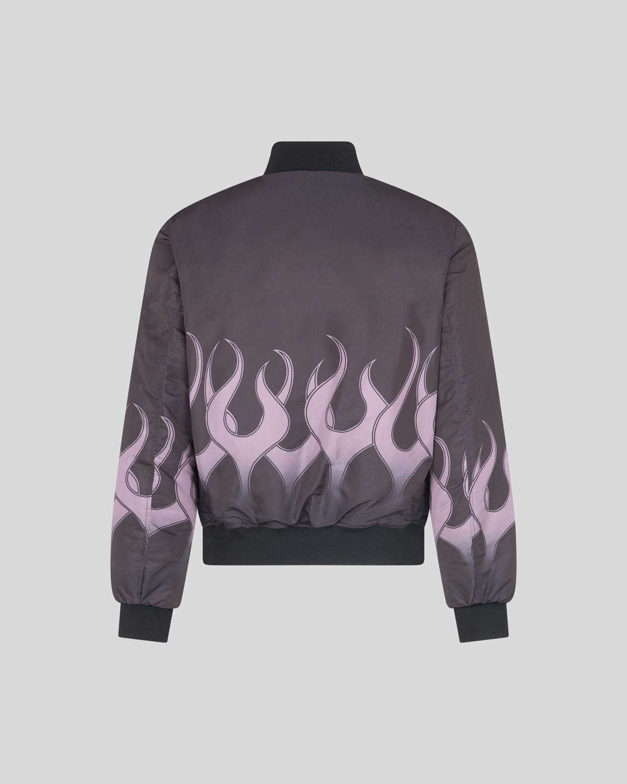 VISION OF SUPER BLACK BOMBER WITH PURPLE PRINT FLAMES