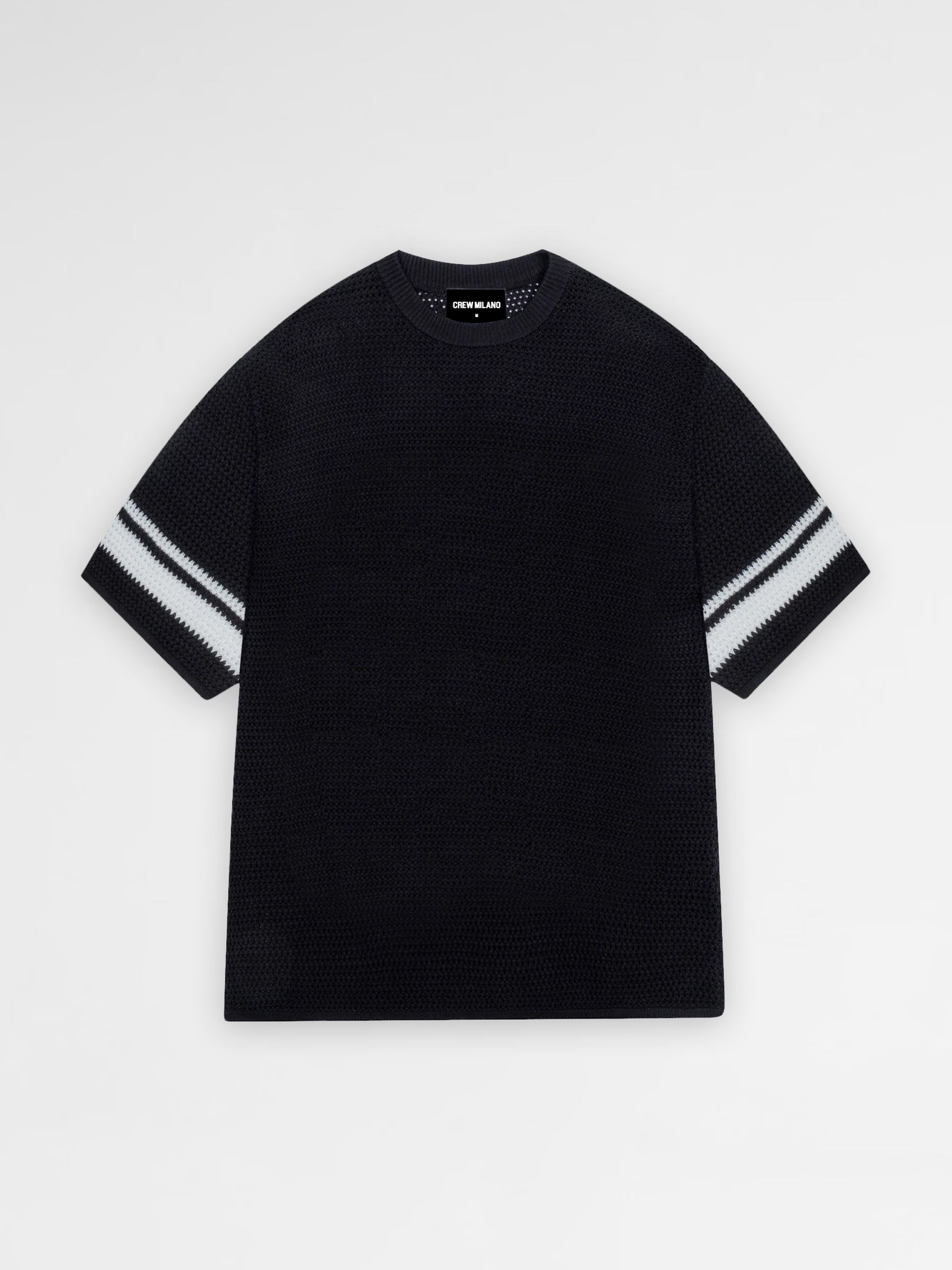 CREW Milano Oversize T-Shirt Knitwear Black