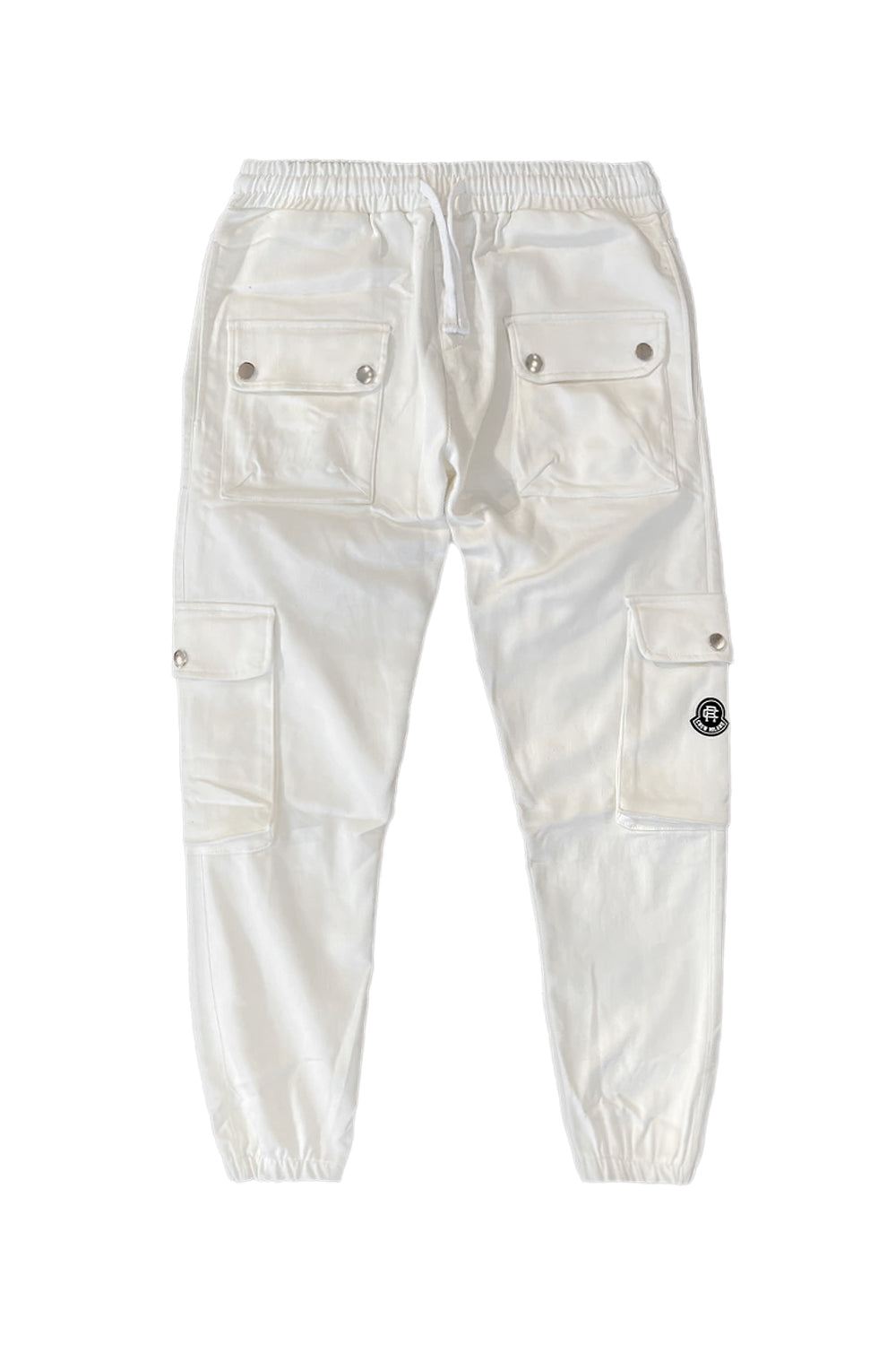 CREW Milano ROBERTO White Cream Cotton Cargo Pants