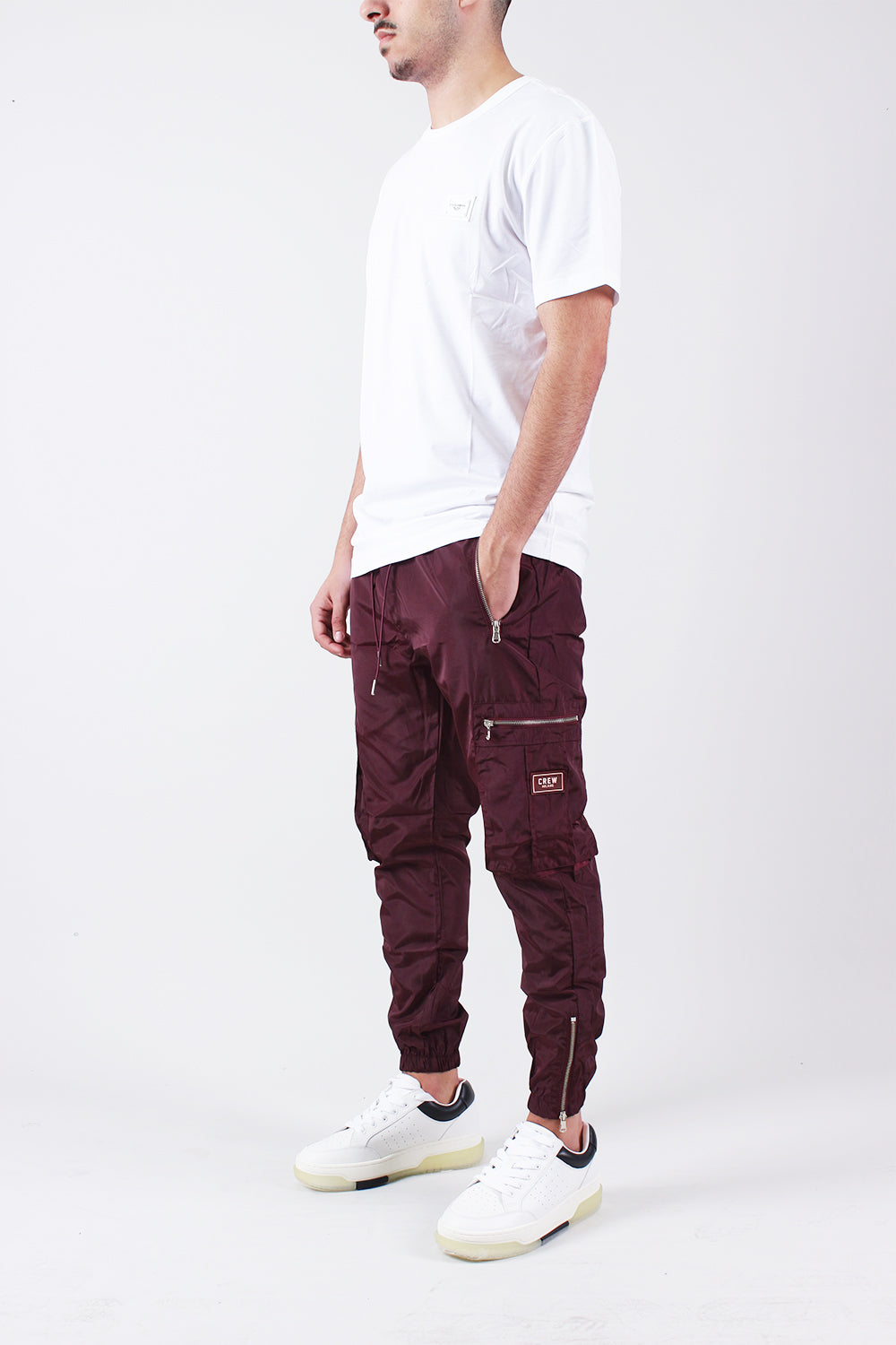 CREW Duo Premium Pockets Cargo Pants Bordo