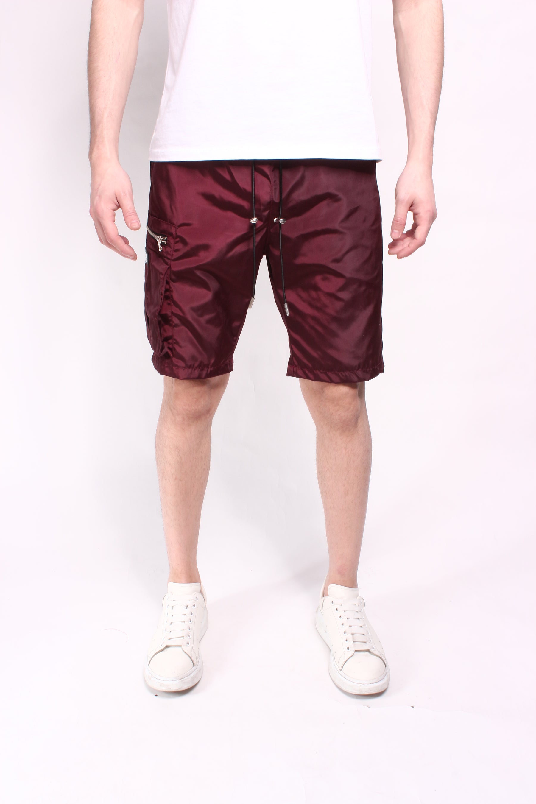 CREW Short Premium Cargo Pants Red Bordo