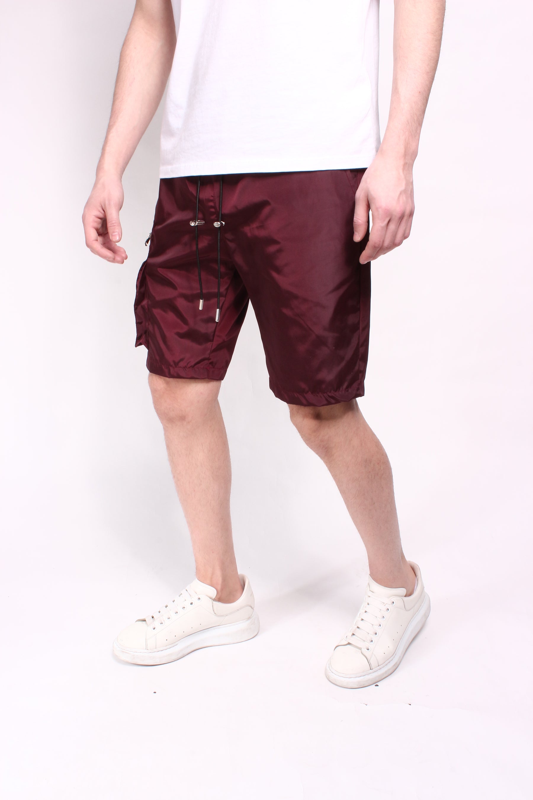 CREW Short Premium Cargo Pants Red Bordo