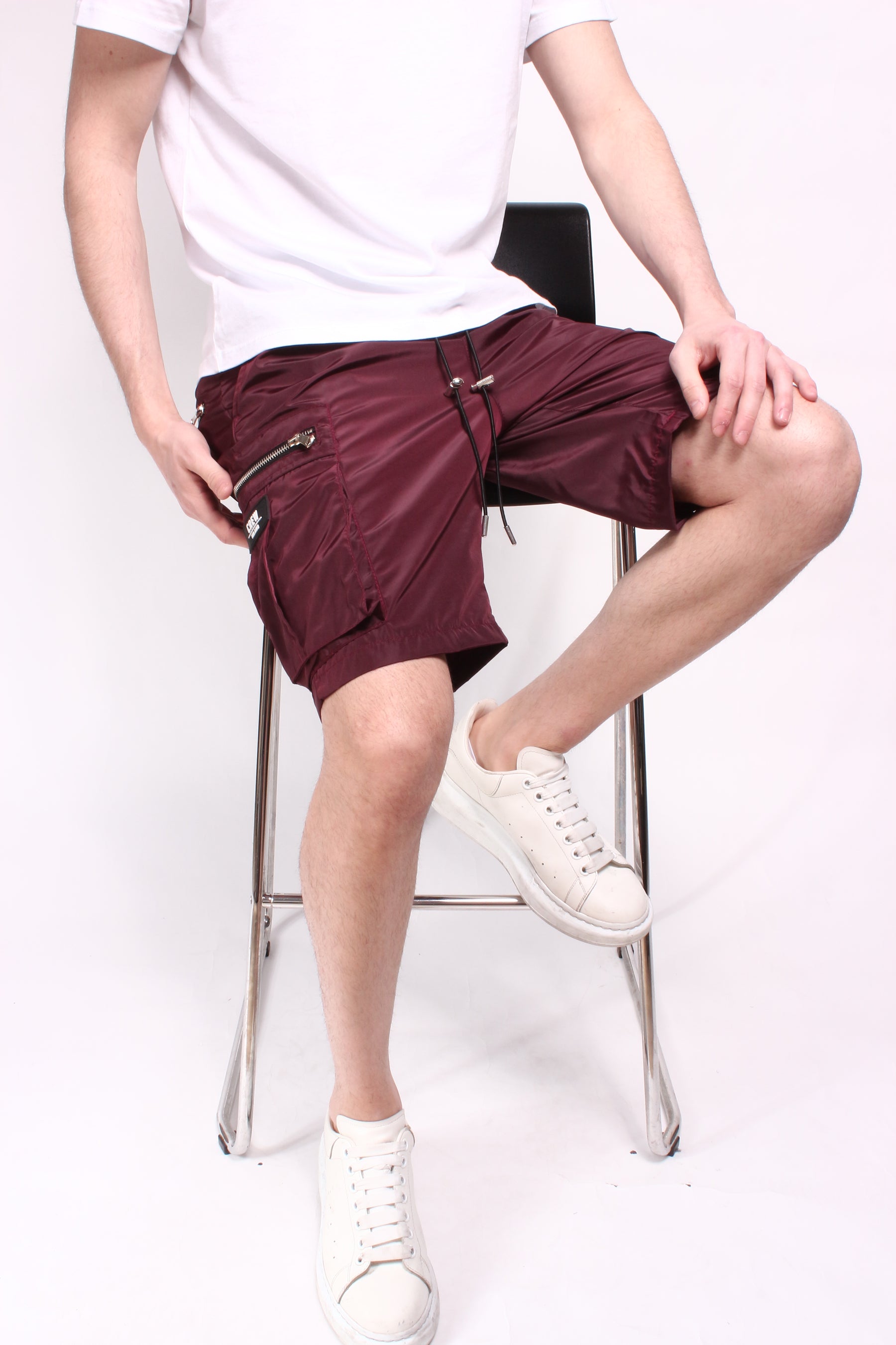 CREW Short Premium Cargo Pants Red Bordo