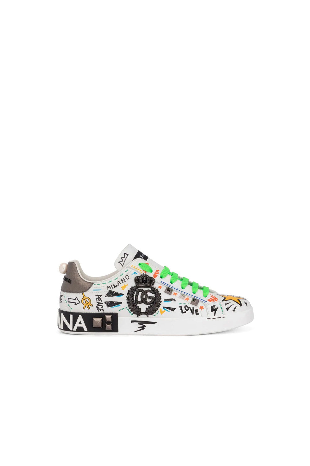 Dolce & Gabbana graffiti-print low-top sneakers