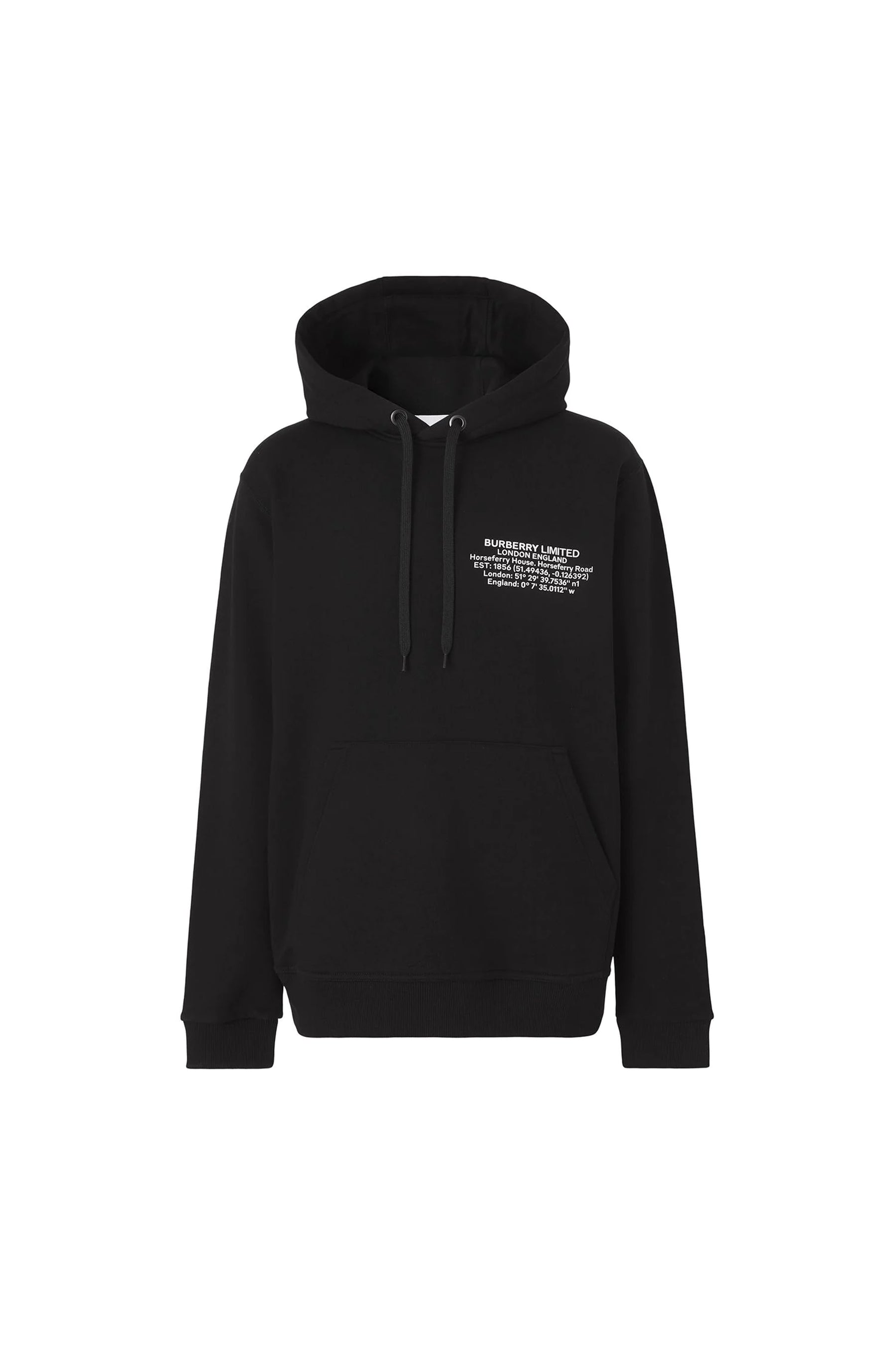 Burberry Location-print drawstring hoodie