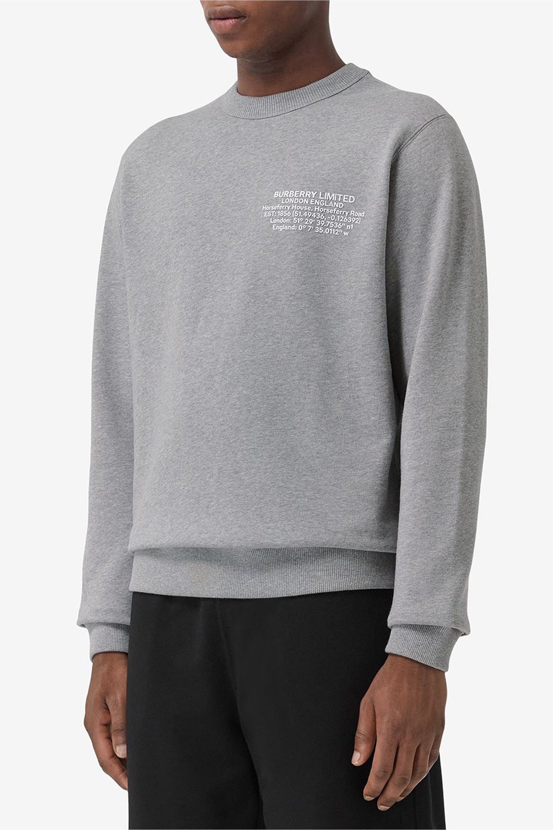 Burberry Location-print cotton sweatshirt