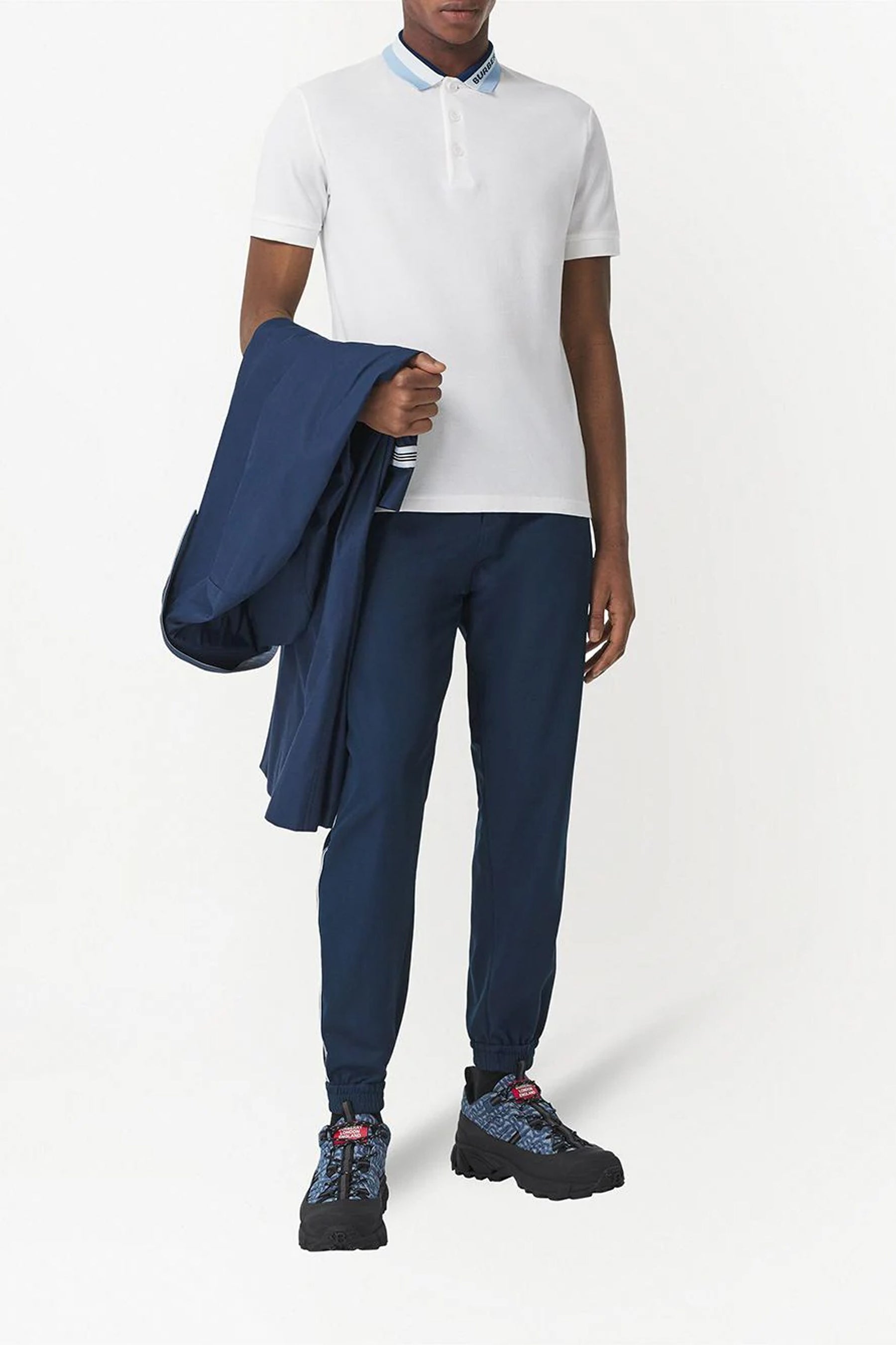 Burberry contrast-collar polo shirt