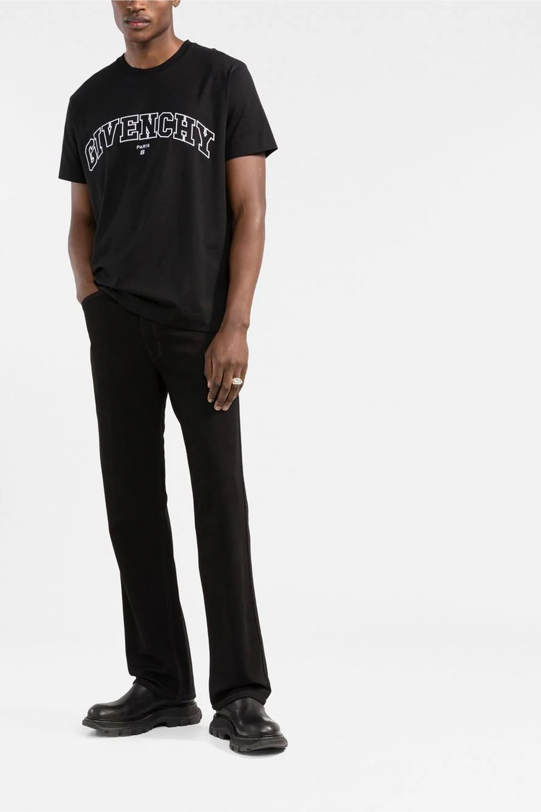 Givenchy College logo-embroidered T-shirt