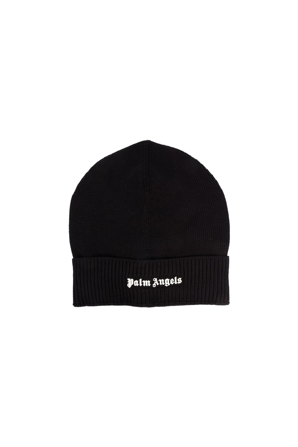 Palm Angels logo-lettering knitted beanie