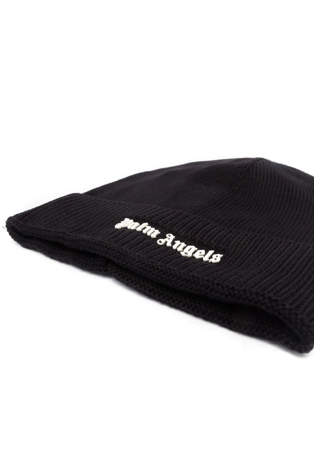 Palm Angels logo-lettering knitted beanie