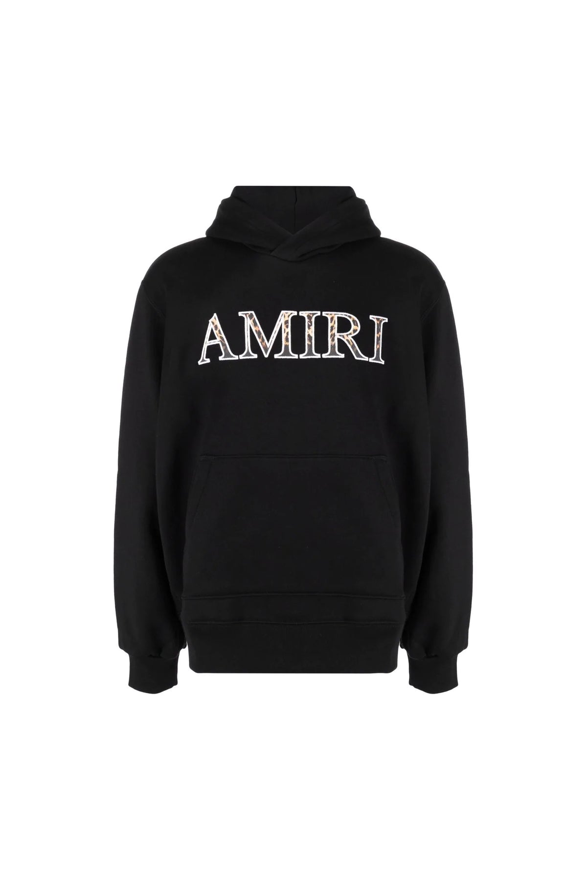 Amiri embroidered leopard logo hoodie
