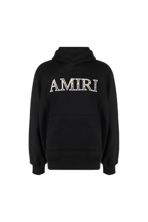 Amiri embroidered leopard logo hoodie