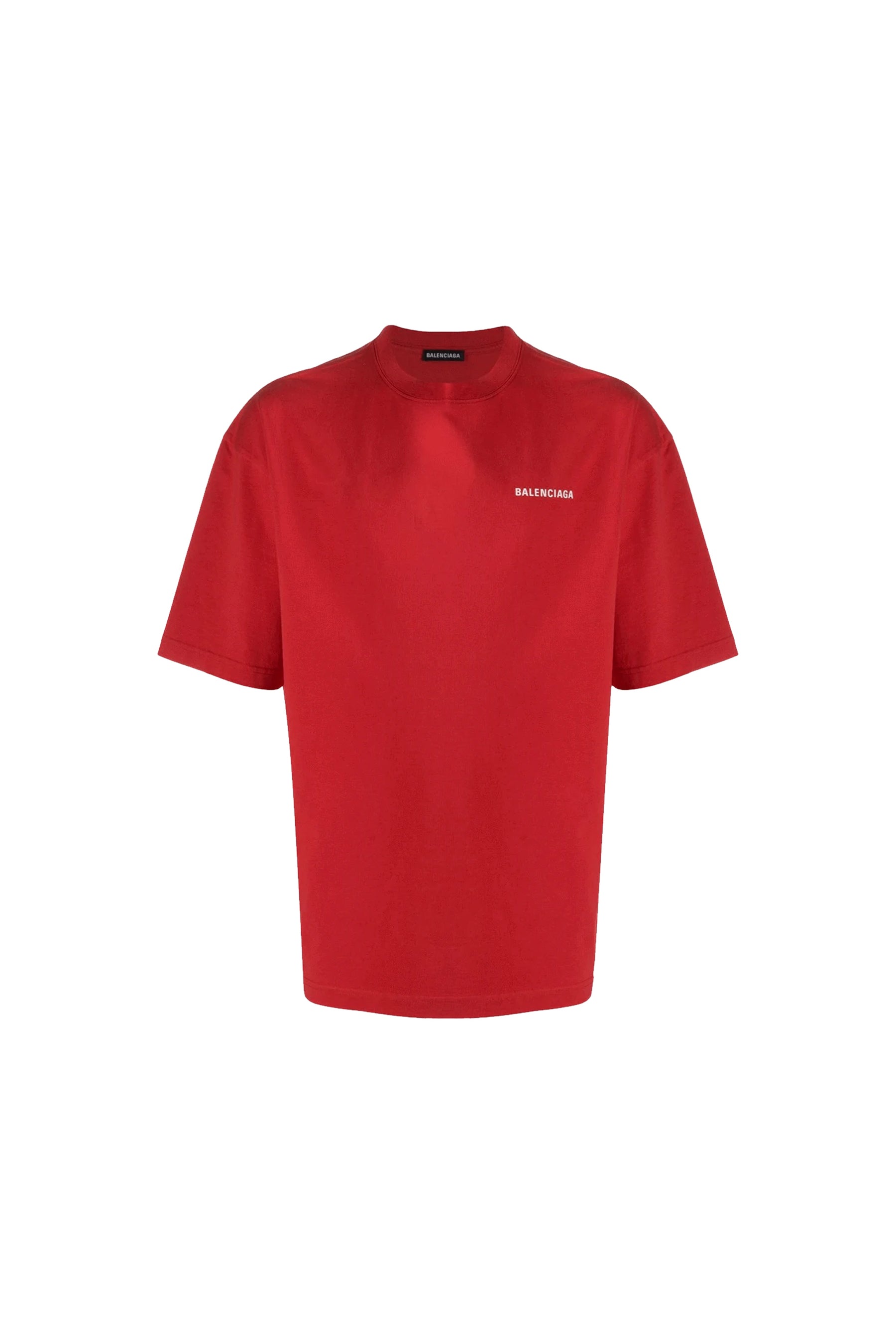 Balenciaga Logo Print Oversized Red