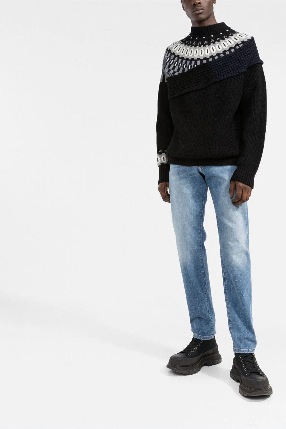 Dolce & Gabbana washed denim slim-cut jeans