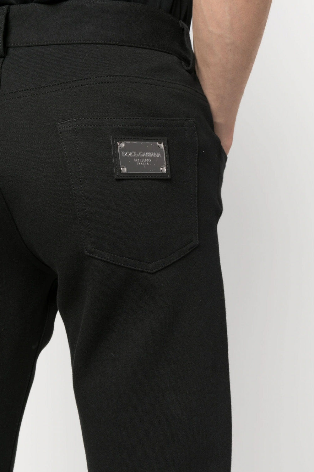 Dolce & Gabbana logo-plaque straight-leg trousers