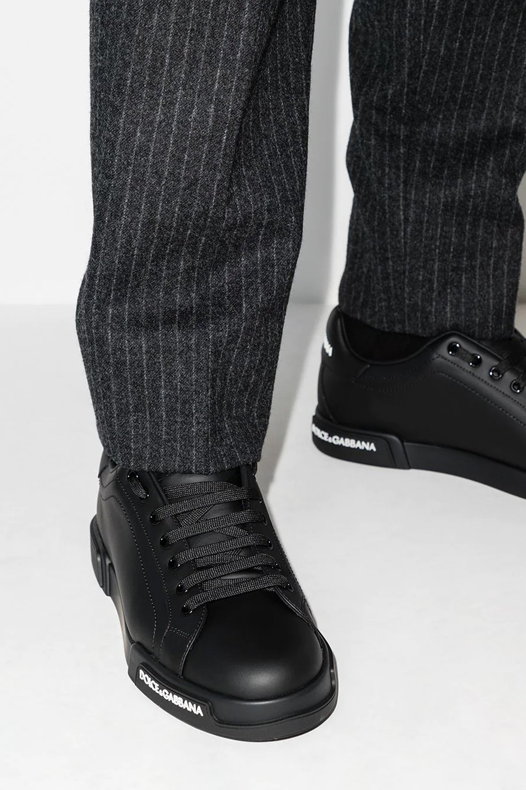 Dolce & Gabbana Portofino logo-detail sneakers black