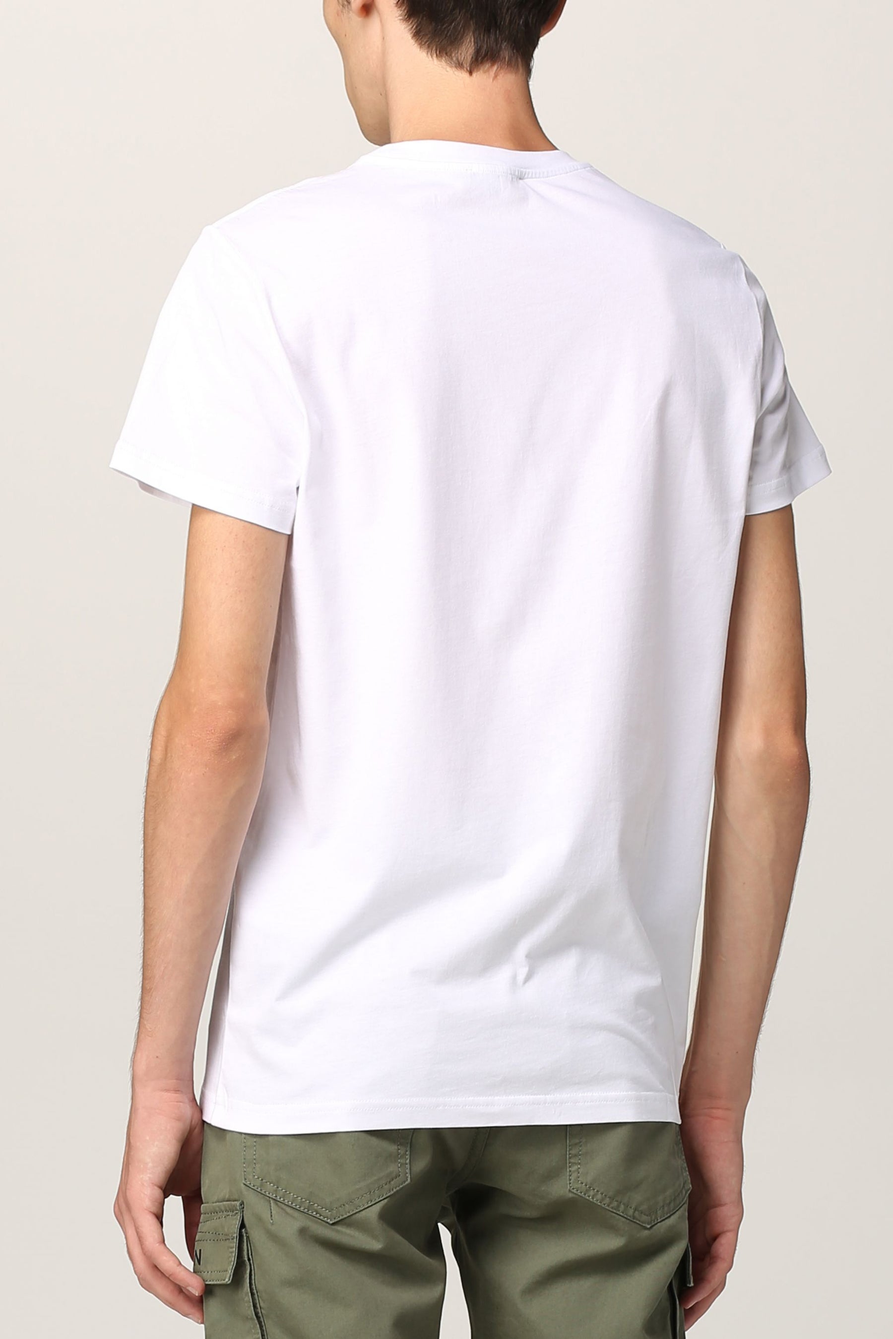 Balmain White T-Shirt Graphic Logo Print