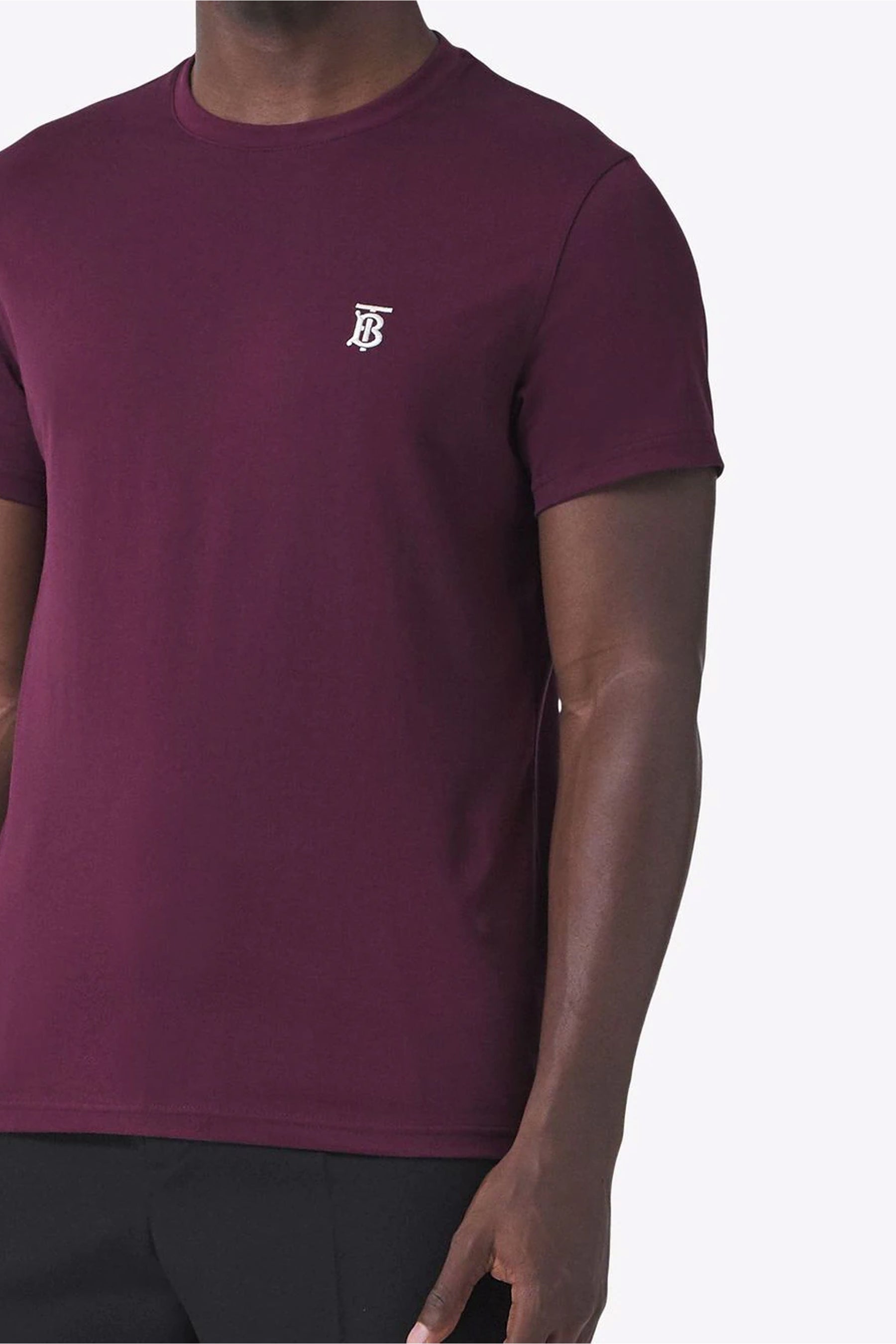 Burberry monogram embroidered T-shirt