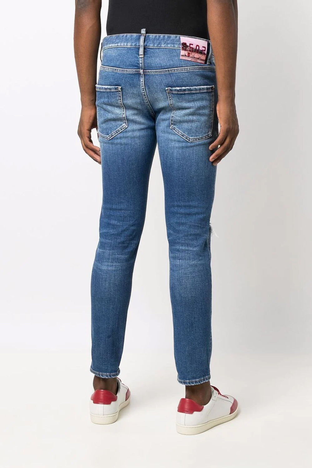 Dsquared2 mid-rise distressed straight-leg jeans