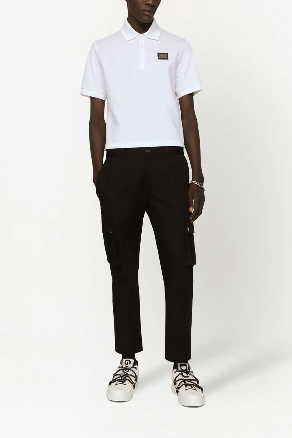 Dolce & Gabbana DG Essentials cotton piqué polo shirt