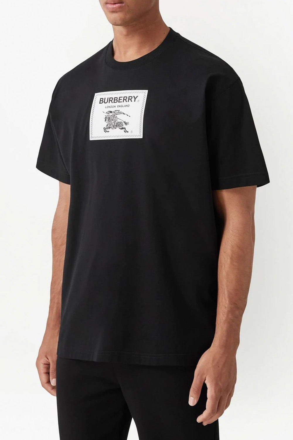 Burberry logo-patch cotton T-shirt