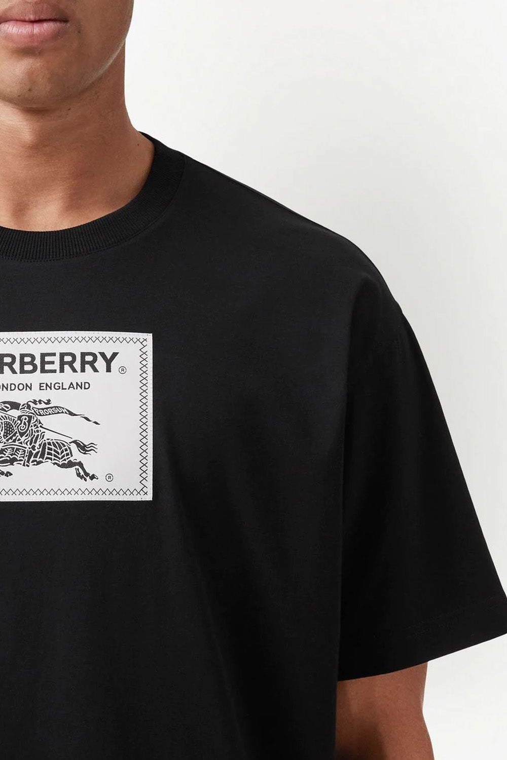 Burberry logo-patch cotton T-shirt