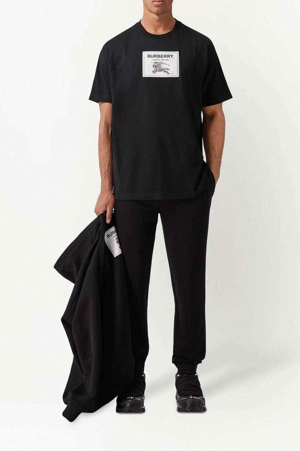 Burberry logo-patch cotton T-shirt