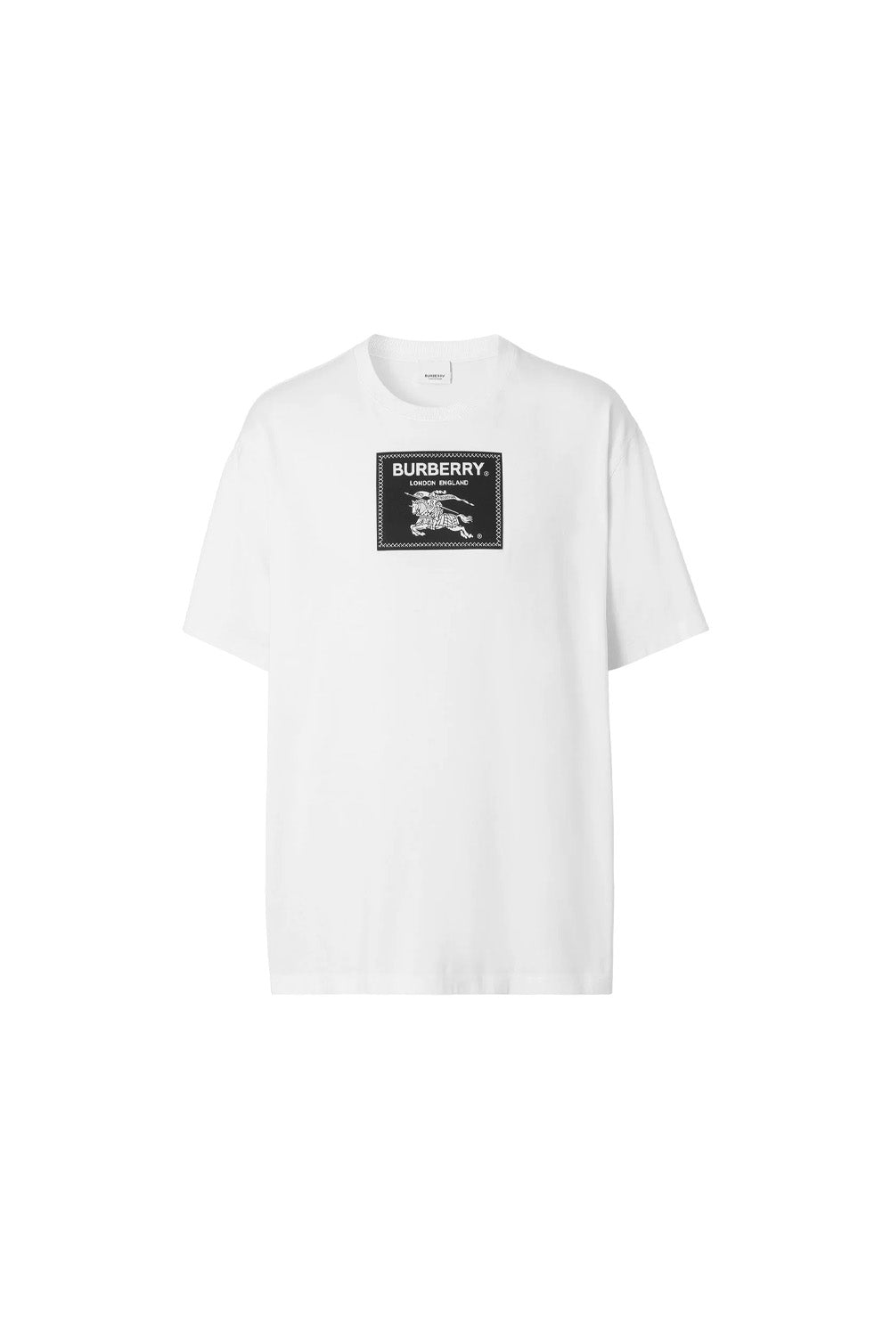 Burberry logo-patch cotton T-shirt white