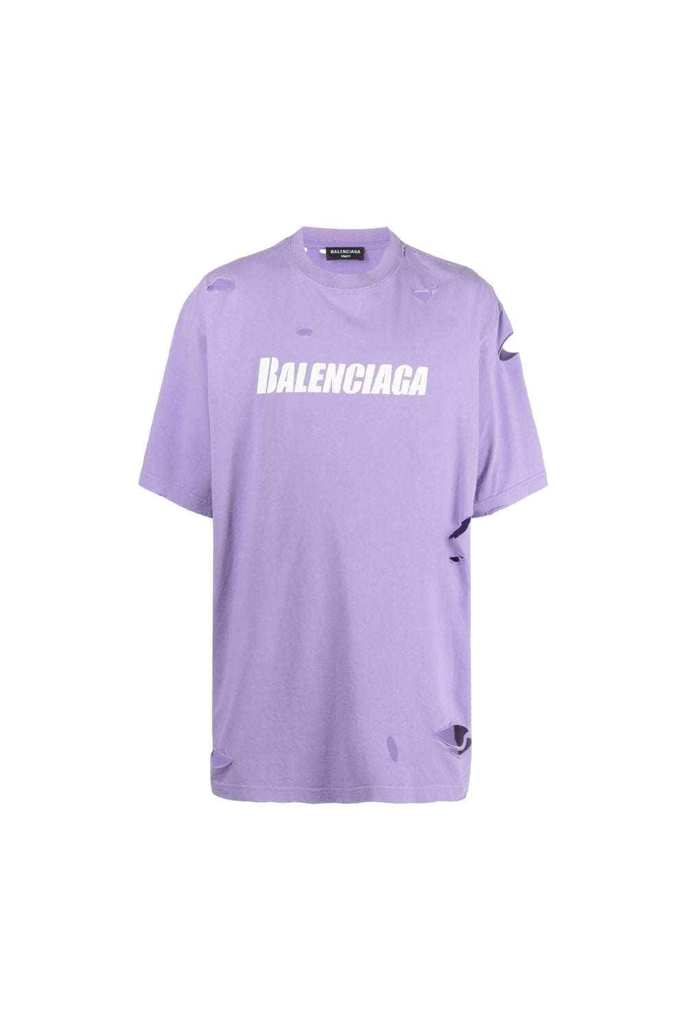 Balenciaga logo print distressed-finish T-shirt