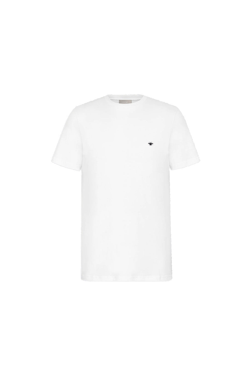 DIOR T-SHIRT WITH BEE EMBROIDERY WHITE