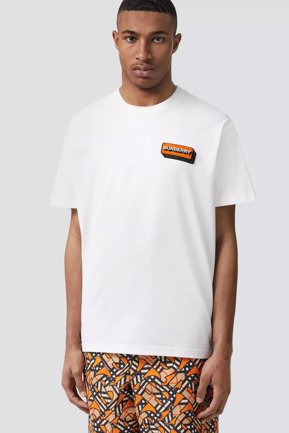 Burberry Logo Appliqué Cotton Oversized T-shirt