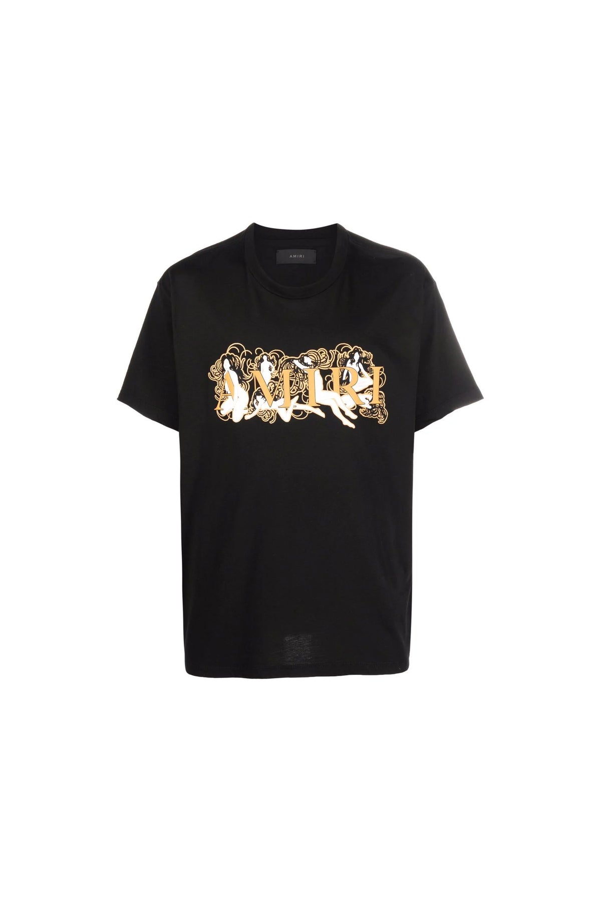 Amiri Ladies-print cotton T-shirt Black