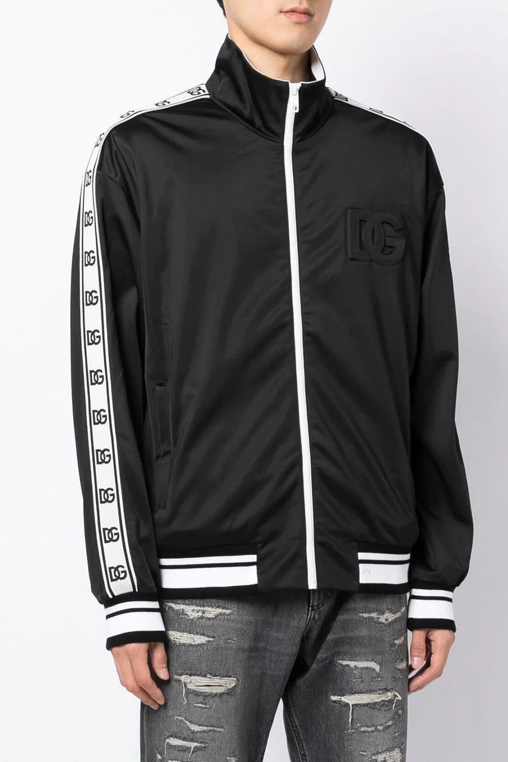 Dolce & Gabbana logo panel bomber jacket