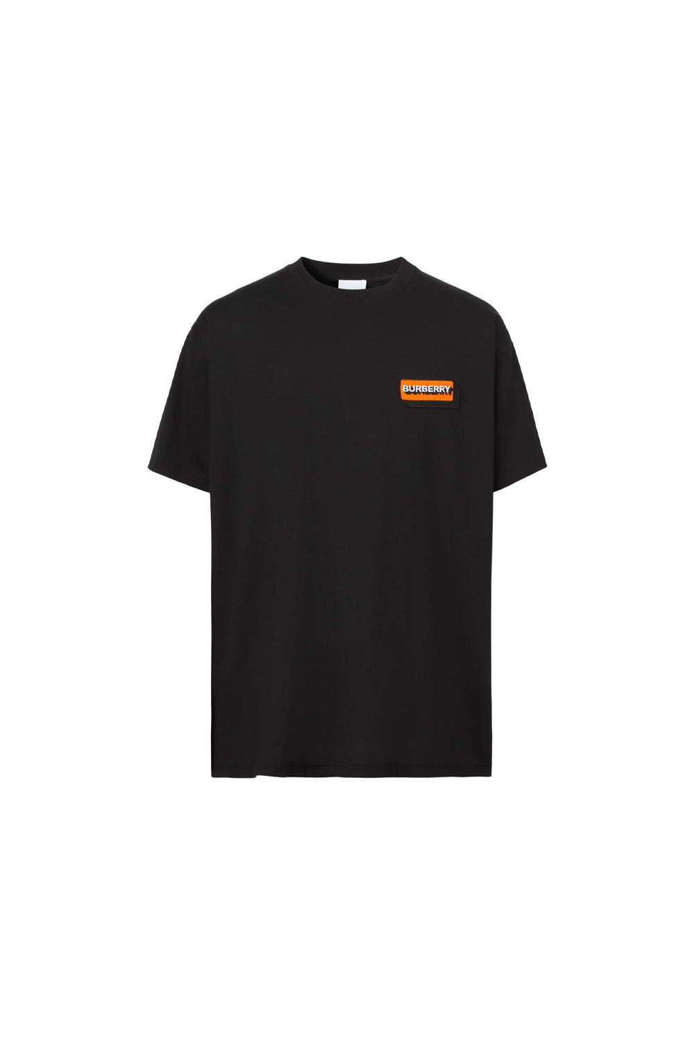 Burberry Logo Appliqué Cotton Oversized T-shirt black