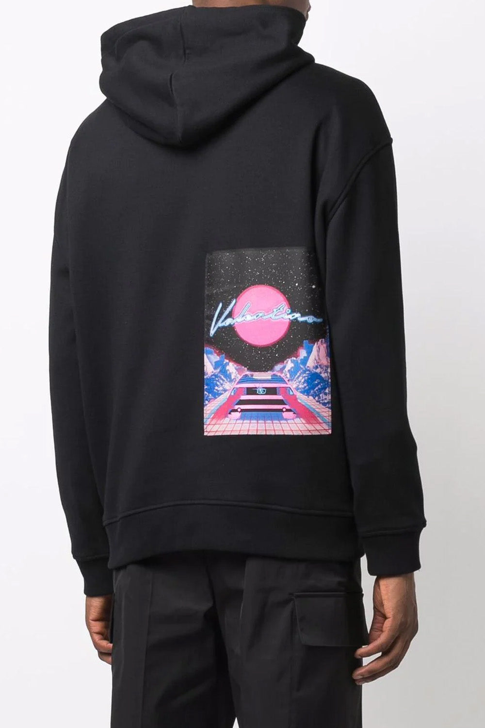 Valentino Water Sky patch hoodie