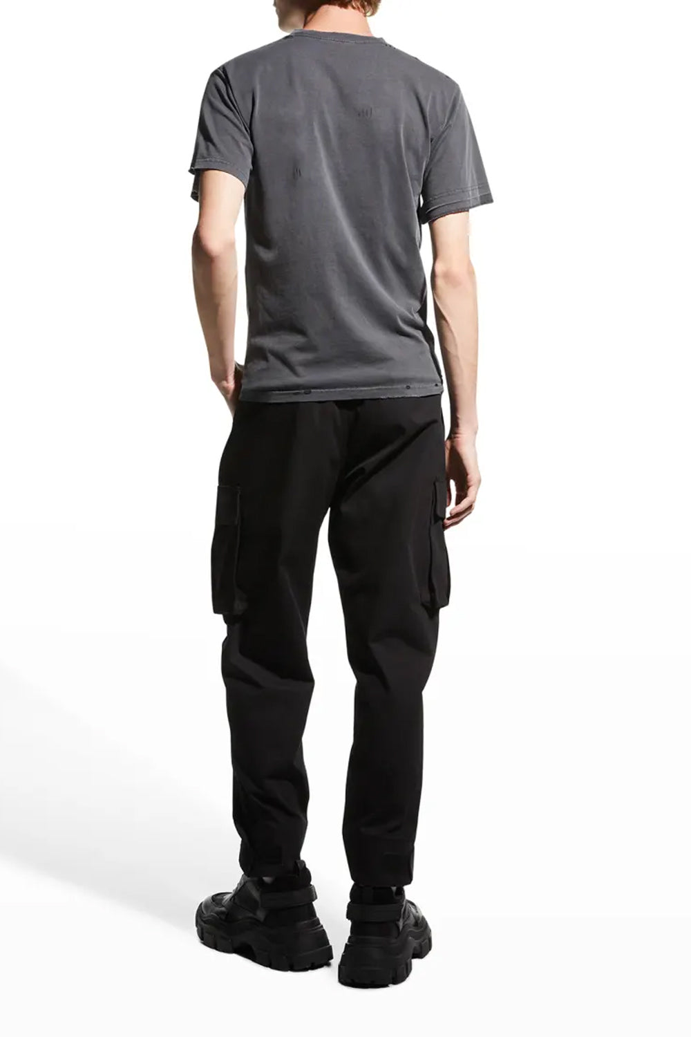 Balenciaga logo print distressed-finish T-shirt