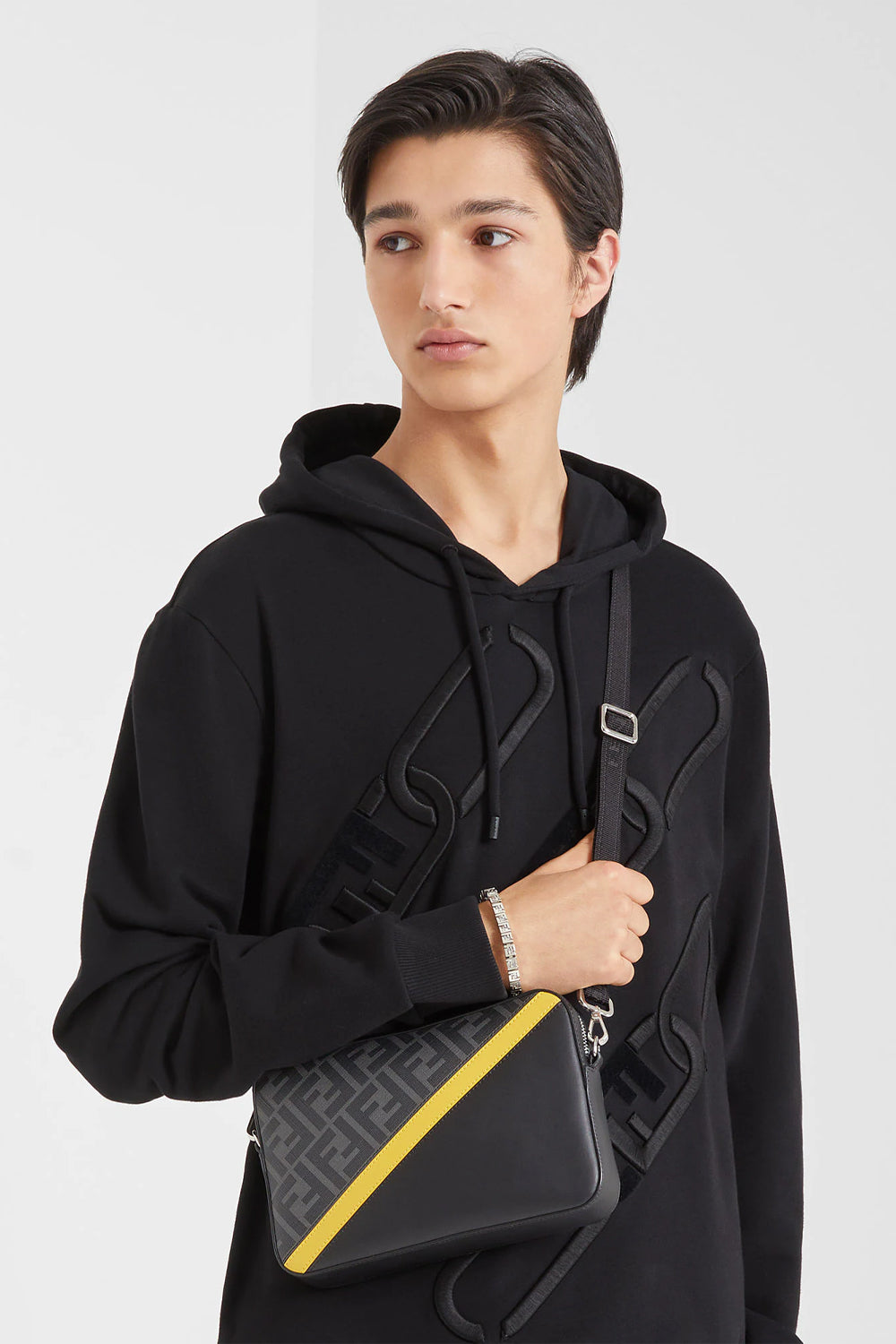 Fendi Black jersey hoodie